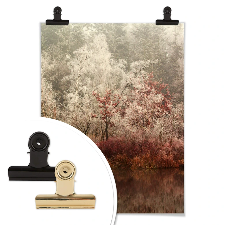 Poster van Dongen - Gefrorener Wald - Hochformat 