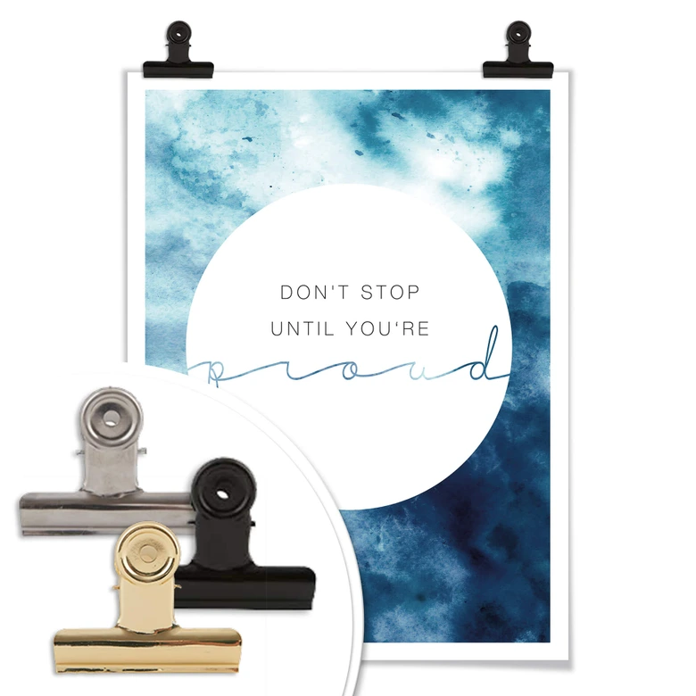 Poster -Don´t stop until you are proud 