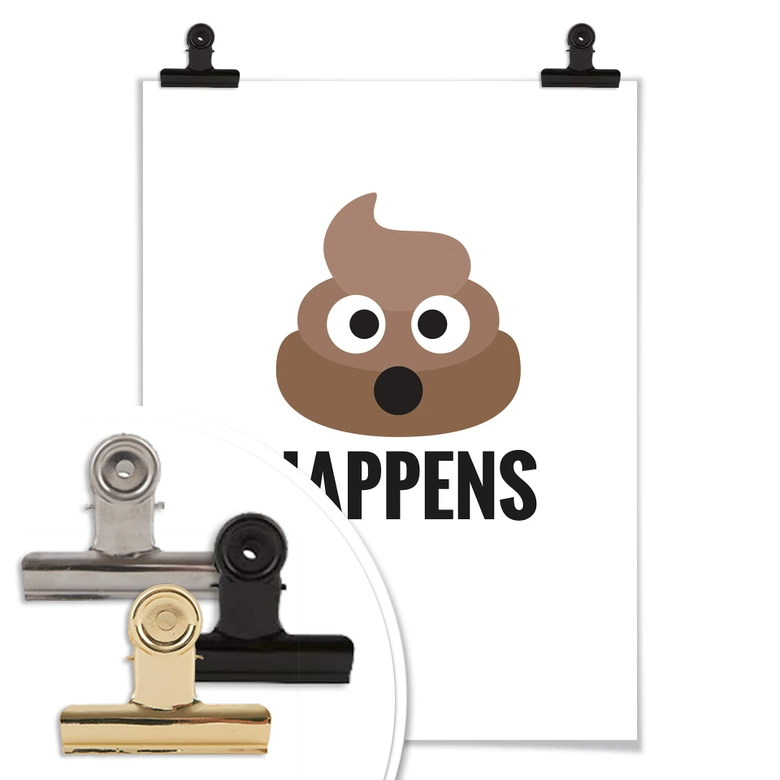 Poster - Emojione - Shit happens 