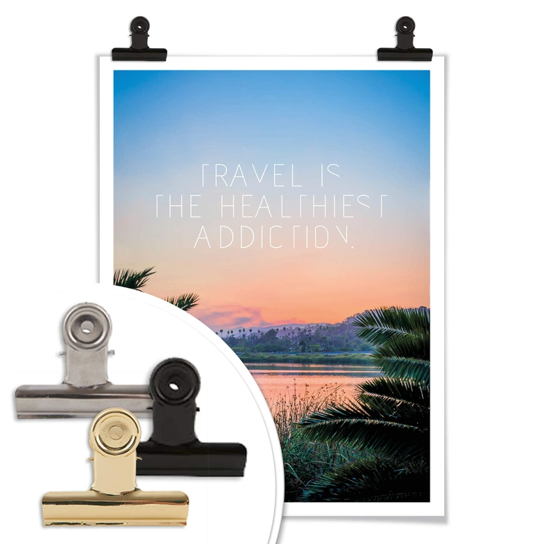 Póster Viajar es la adicción más sana 