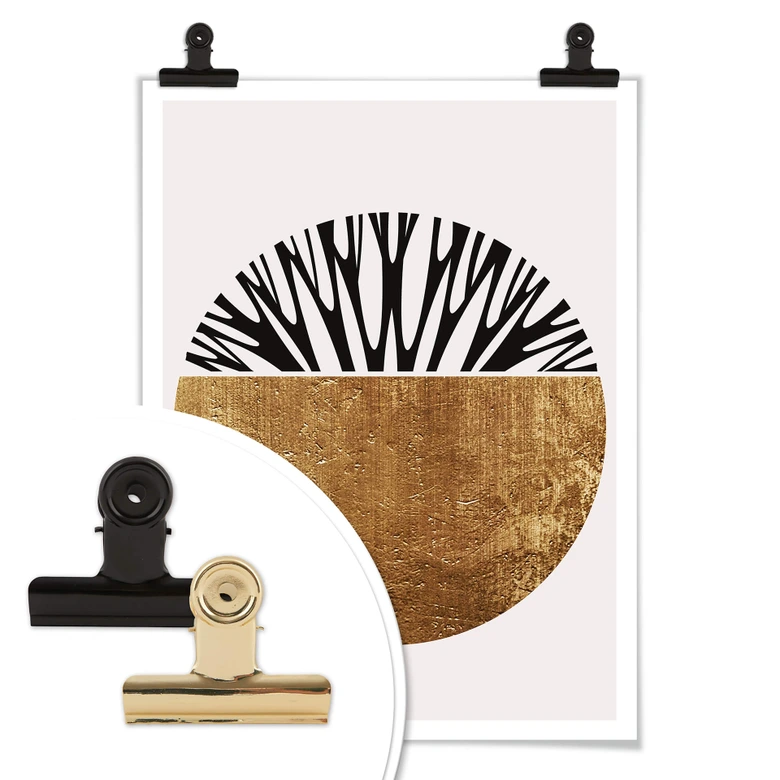 Plakat - Kubistika - Livets træ - Guld 