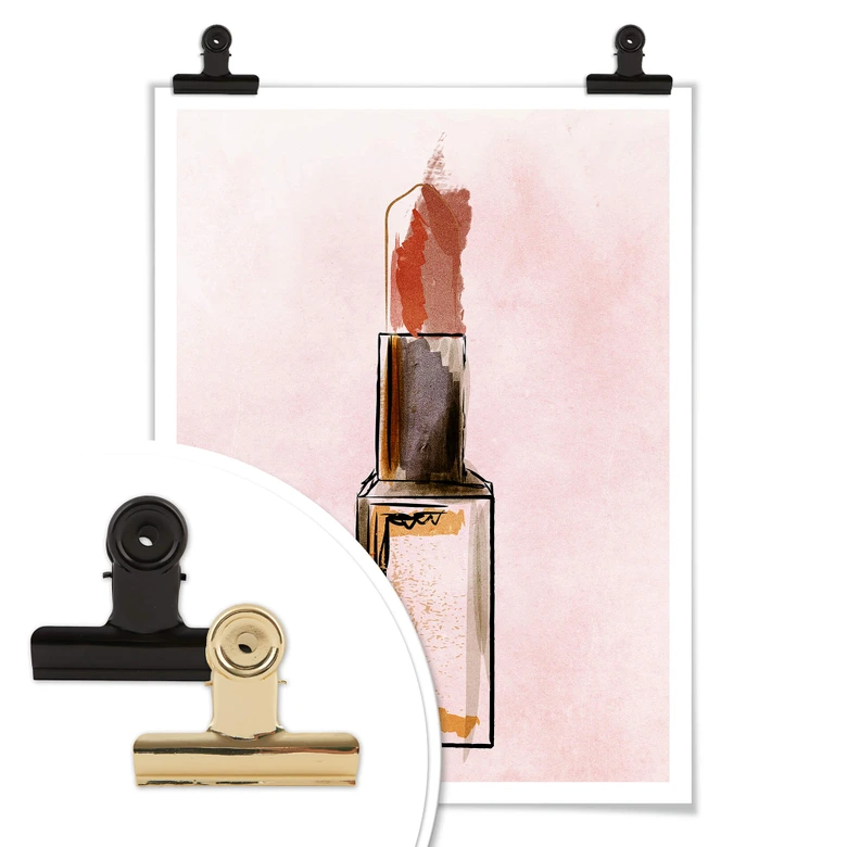 Poster Kubistika - Lippenstift 