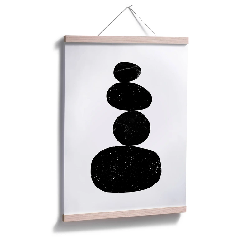 Poster Nouveauprints - Pebbles 3 black 