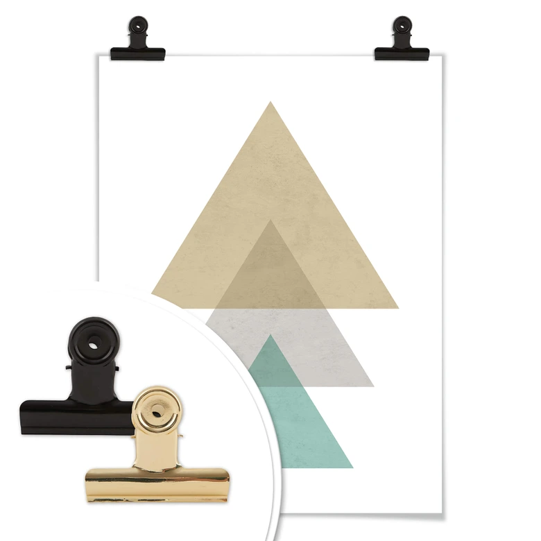 Poster Nouveauprints - Triangles aqua 