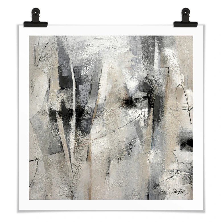 Poster Abstrakte Landschaft - Fedrau - Quadratisch 
