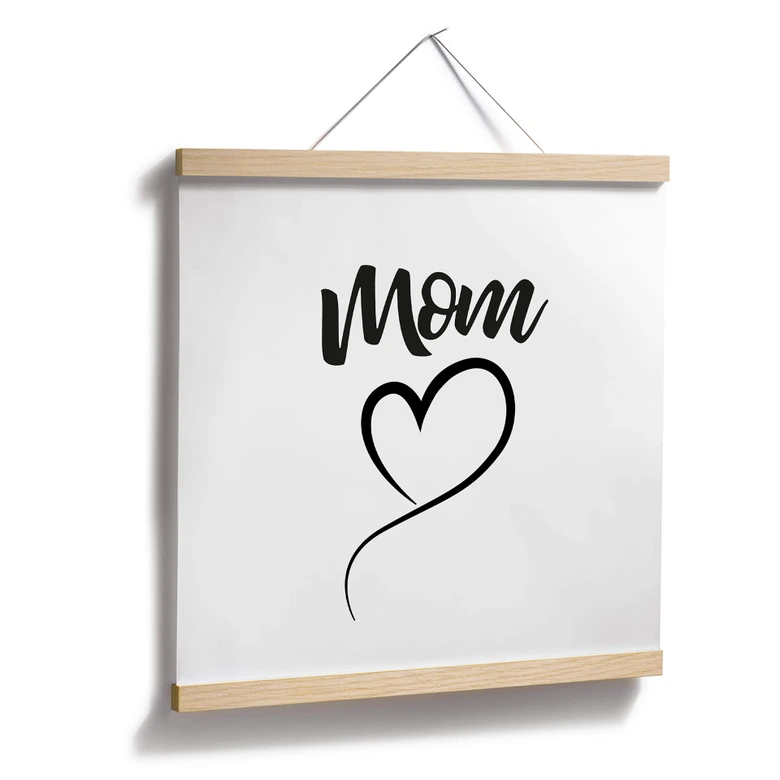 Poster Mom Herz - Quadratisch 