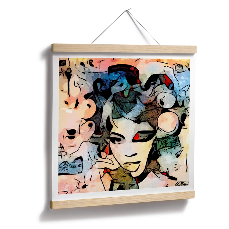 Poster Zamart - Hommage an Miro - Der Anruf - Quadratisch 