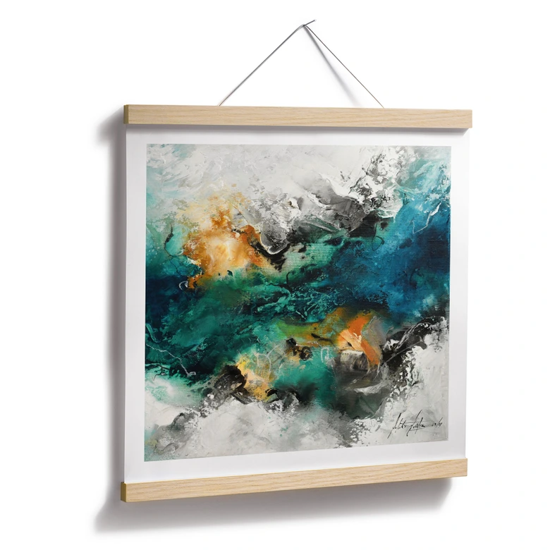Poster Farbnebel abstrakt - Fedrau 