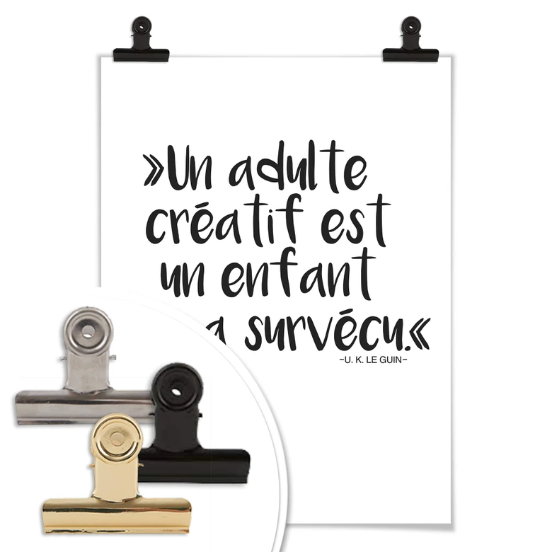 Poster -Un adulte créatif 