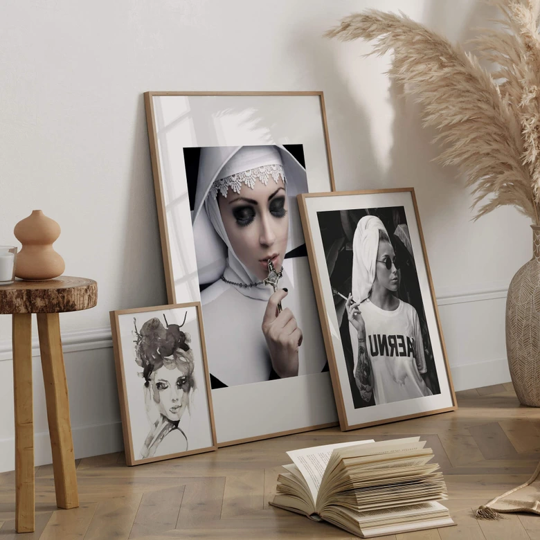 Poster - Unreal coolness zwart wit 