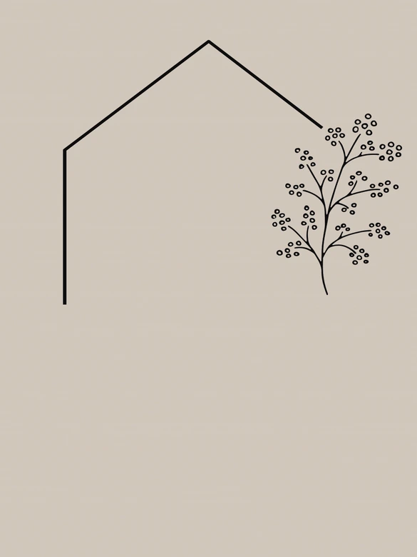 Personalisierbares Poster Familie Haus - beige 