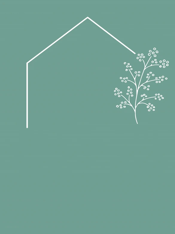 Personalisierbares Poster Familie Haus - grün 