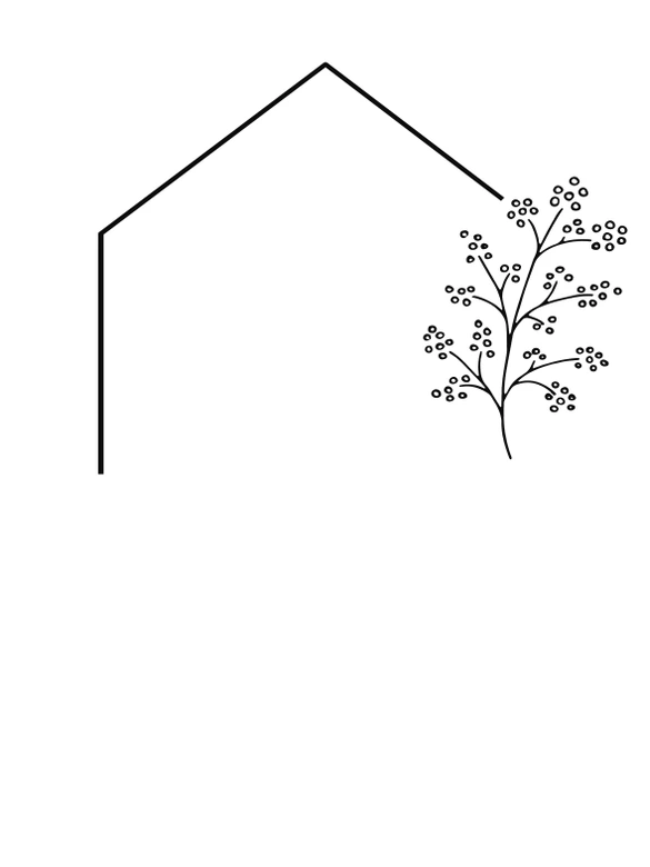 Personalisierbares Poster Familie Haus - weiß 