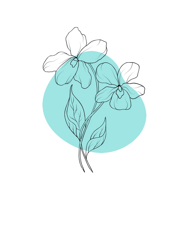 Personalisierbares Poster Monatsblume Februar 