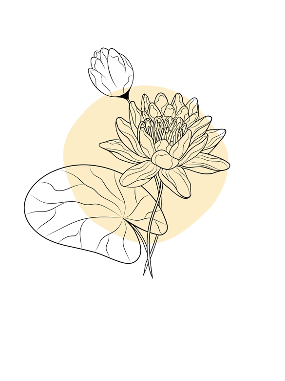 Personalisierbares Poster Monatsblume Juli 