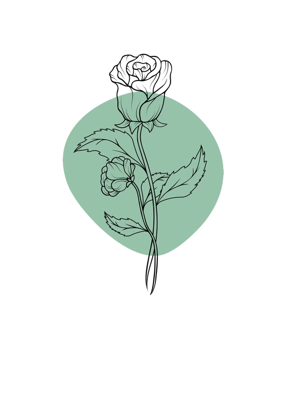 Personalisierbares Poster Monatsblume Juni 