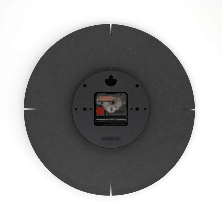 MDF Wanduhr schwarz lautlos - Rund Ø30 cm 