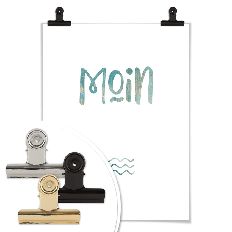 Poster Moin - Norddeutscher Gruß 