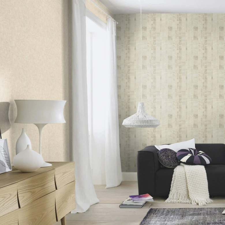 Rasch Vliestapete Factory IV in Fliesenoptik hellbeige 