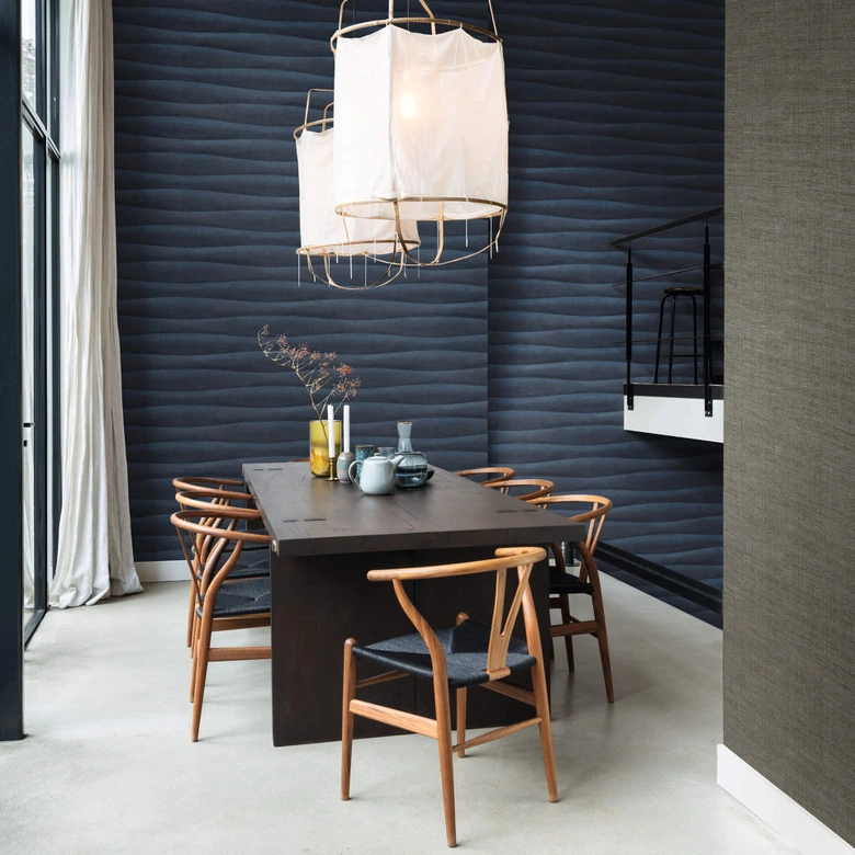 Rasch Vliestapete Highlands demin indigoblau 