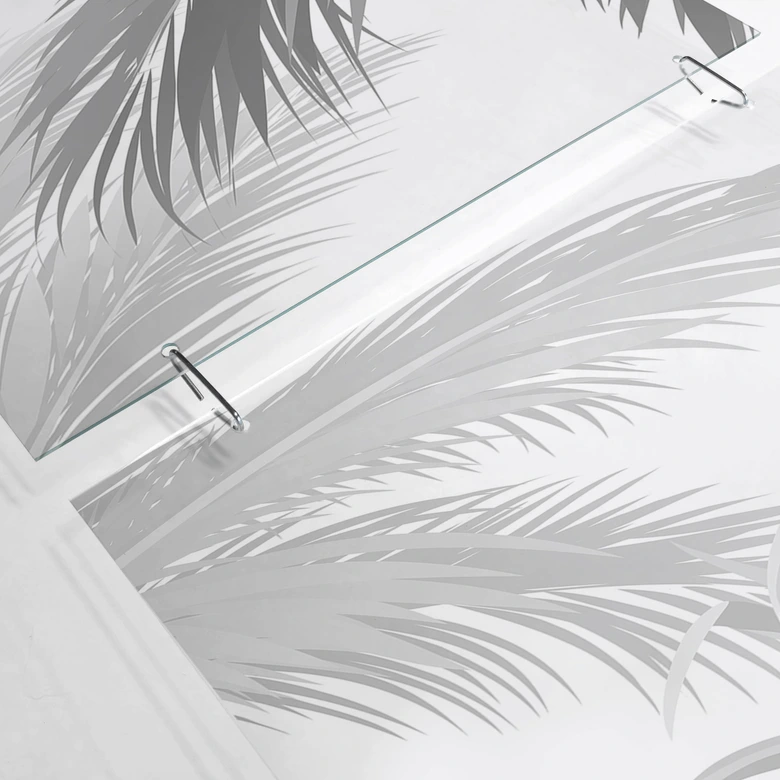 Séparation de pièce, paravent, paravent suspendu Paysage de palmiers exotiques 