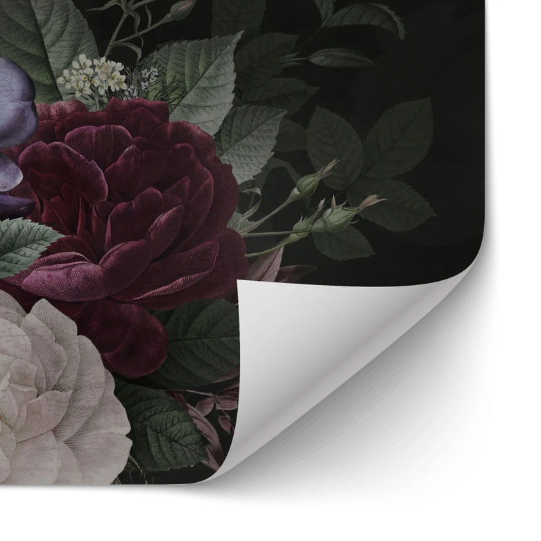 Revêtement pour cuisine adhésif Fleurs Nature morte style Redouté - Bloomery Decor 