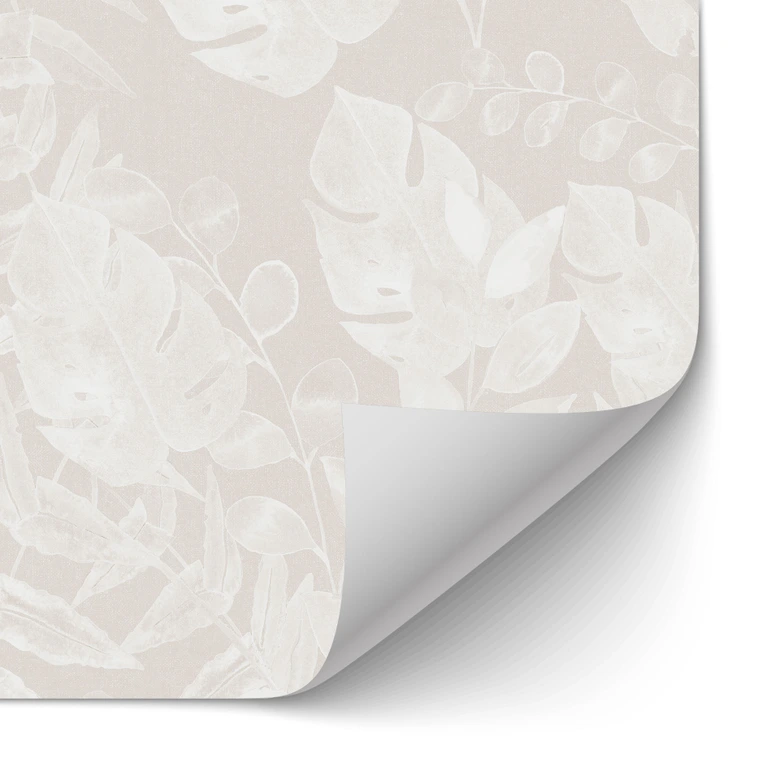 Self-adhesive kitchen splashback Tropical leaves Beige - Bloomery Decor 