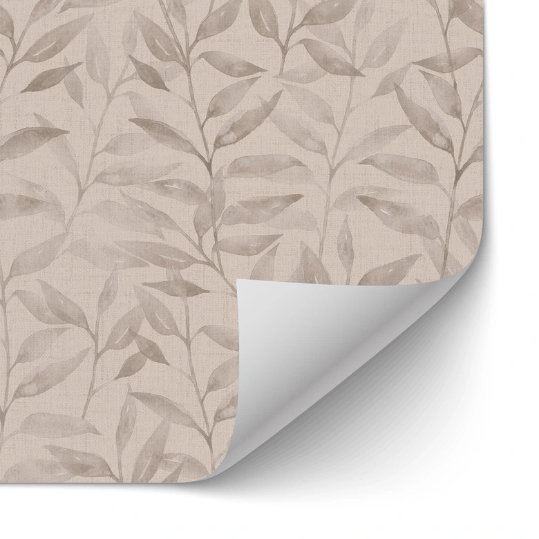 Selbstklebende Küchenrückwand Zarte Aquarell-Blätter - Soft Grau - Bloomery Decor 