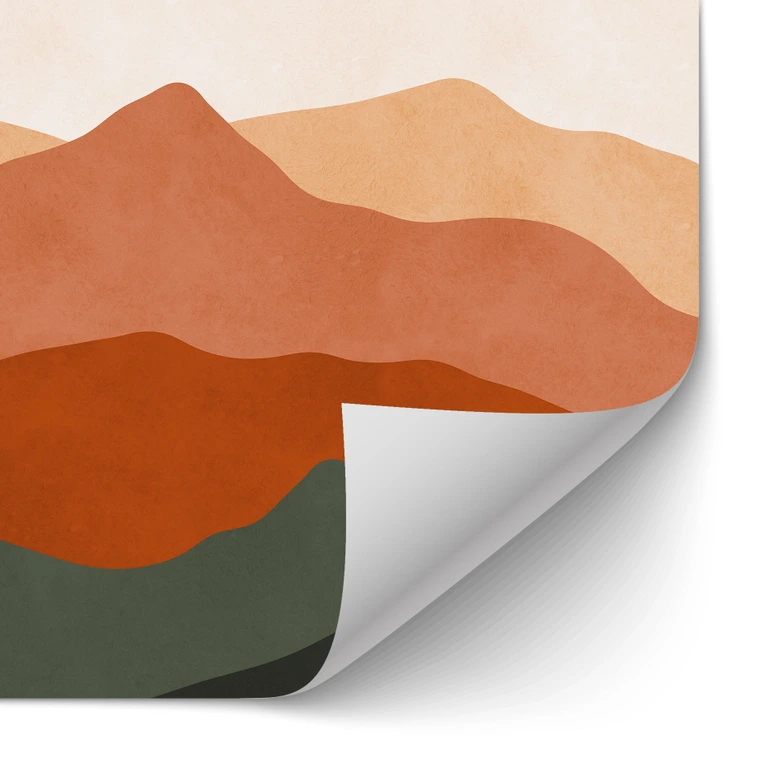 Self-adhesive kitchen splashback Gentle hills in the evening sun - Costa 