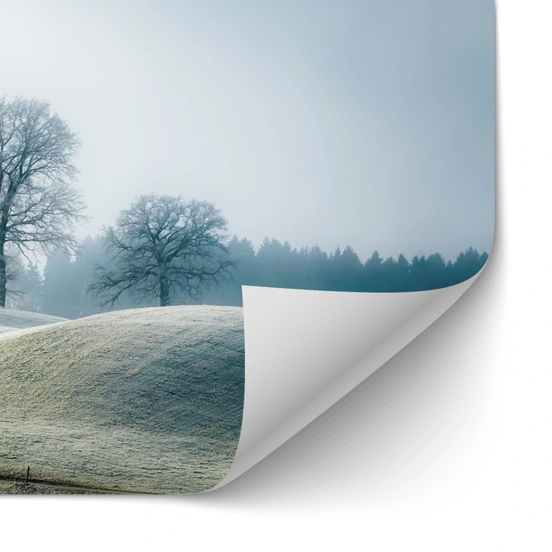 Selvklæbende stænkplade til køkken Frosty hilly landscape - Eisenmann 