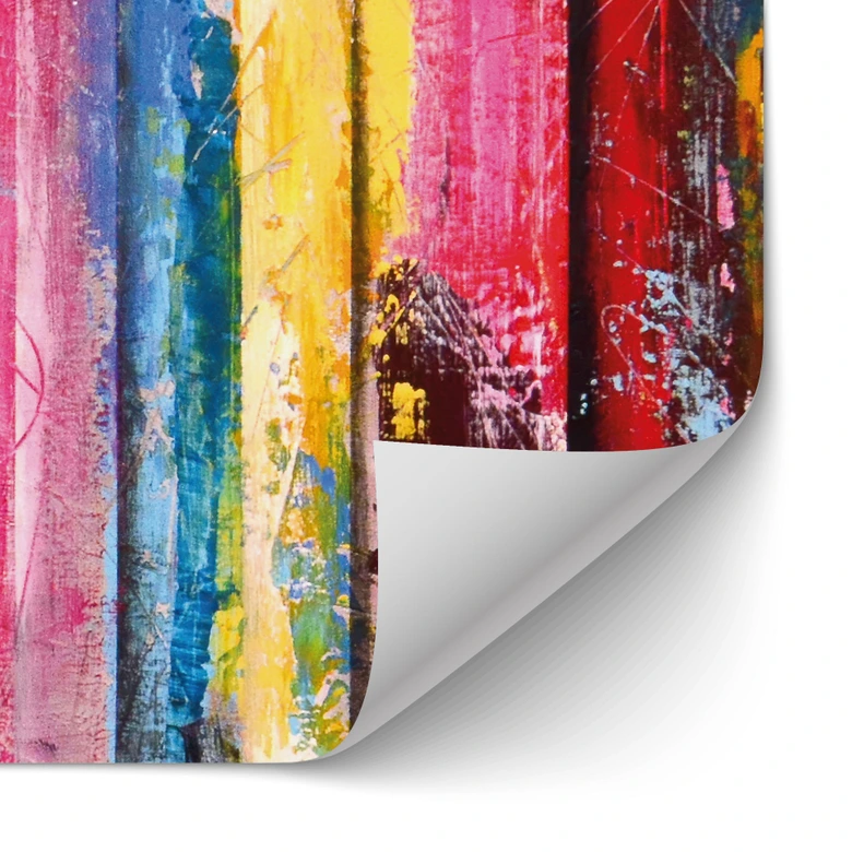 Självhäftande Stänkpanel Färgglad randig målning - Fedrau 
