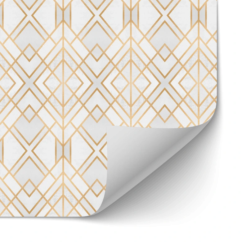 Selbstklebende Küchenrückwand Fredriksson - Goldene Geometrie 