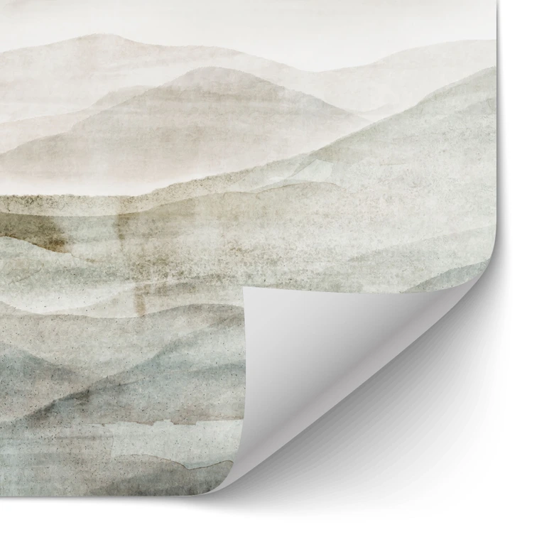 Selbstklebende Küchenrückwand Neblige Berglandschaft Aquarell - Ms Tiff 