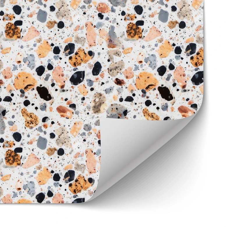 Self-adhesive kitchen splashback Colorful terrazzo stones - Treechild 