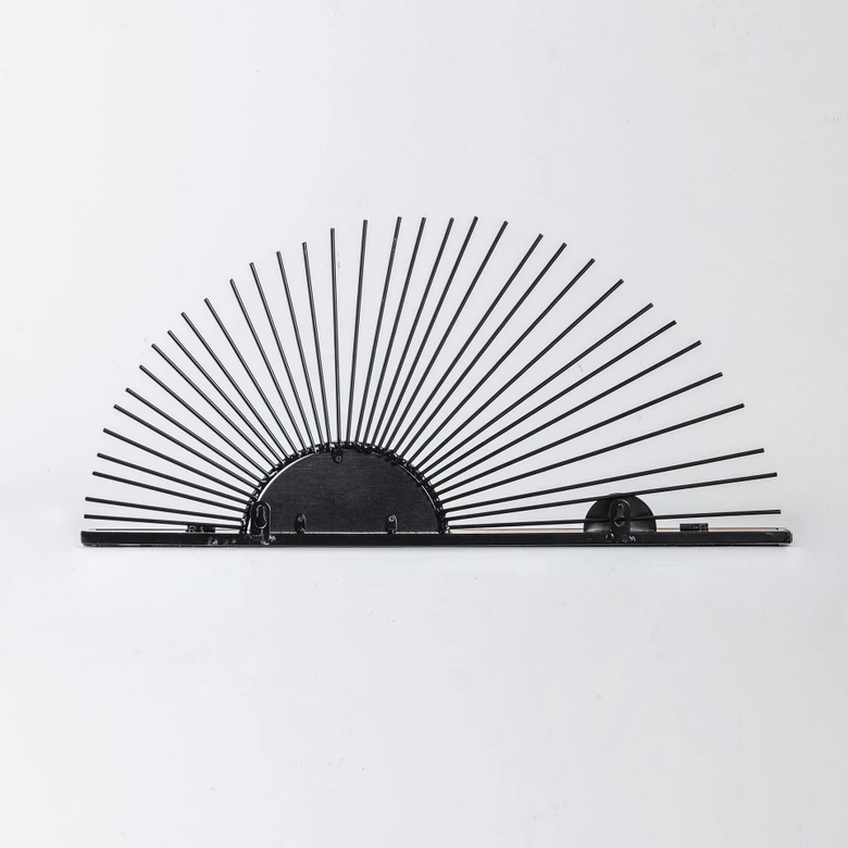 Wandregal Hängeregal Sonnenaufgang - Aus Holz und Metall - 58x28x9 cm 