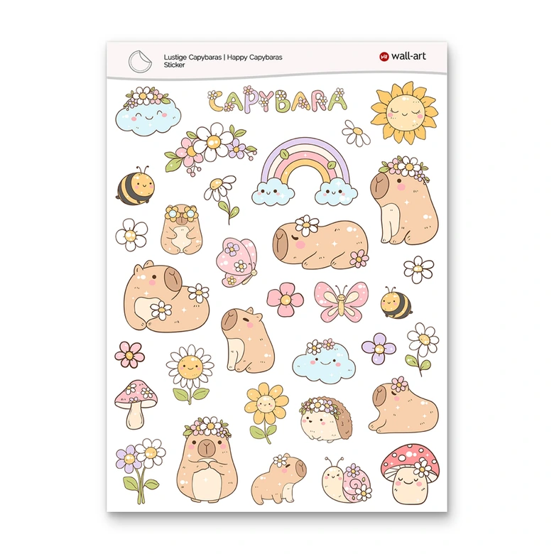 Stickers Funny Capybaras 