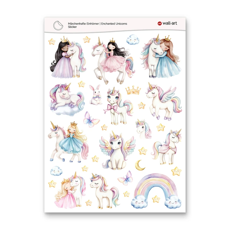 Autocollants Licornes de conte de fées 