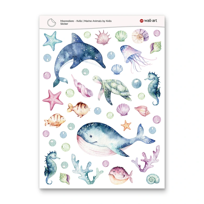 Autocollants animaux marins - Kvilis 