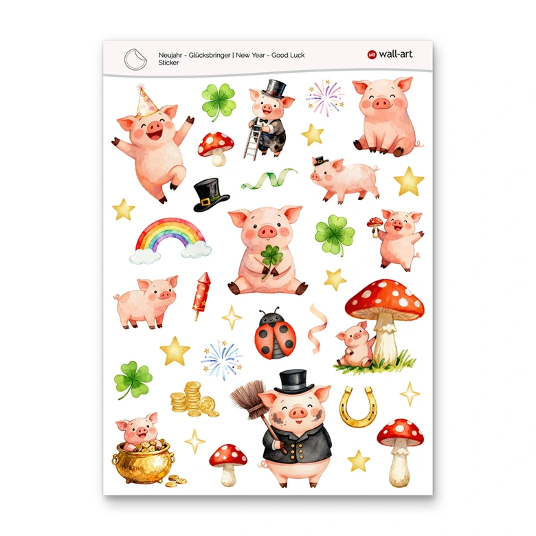 Sticker New Year - Lucky charm 