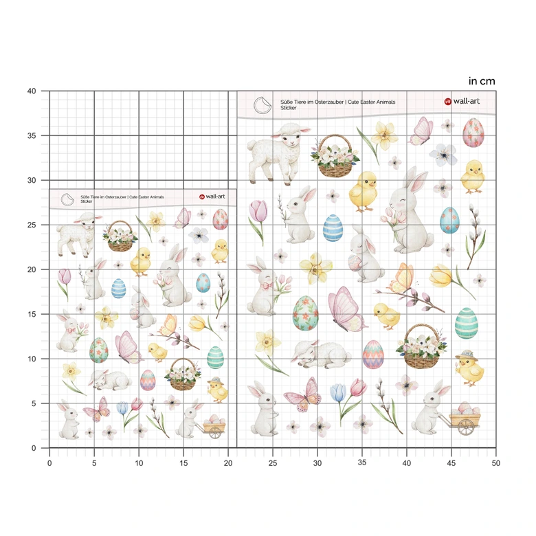 Stickers Stickers Cute animals in Easter magic 