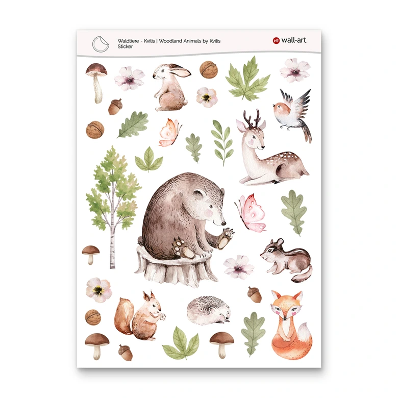 Autocollants animaux de la forêt - Kvilis 