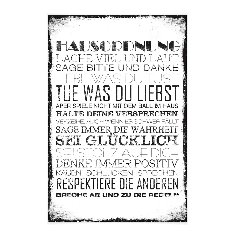 Stoffbild Hausordnung 