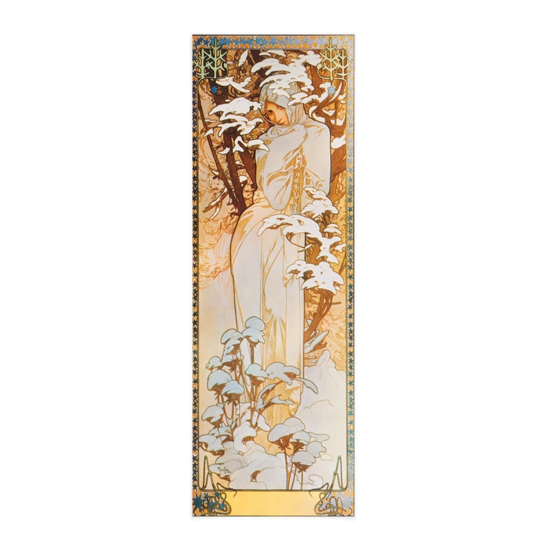 Stoffbild Mucha - Jahreszeiten: Der Winter 1900 - Panorama 