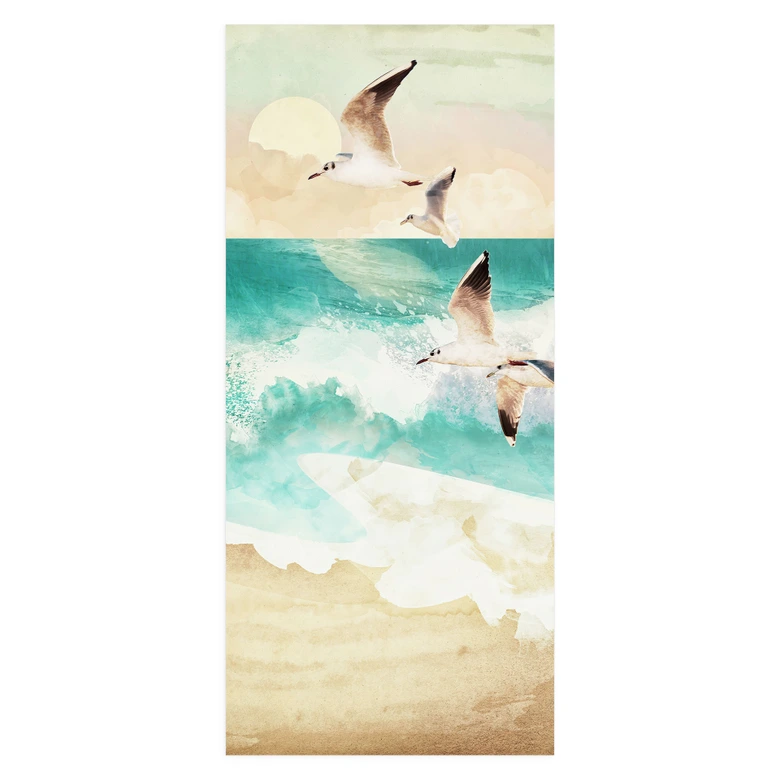 Türfolie Möwen am Strand - SpaceFrog Designs - Selbstklebende Türdeko 