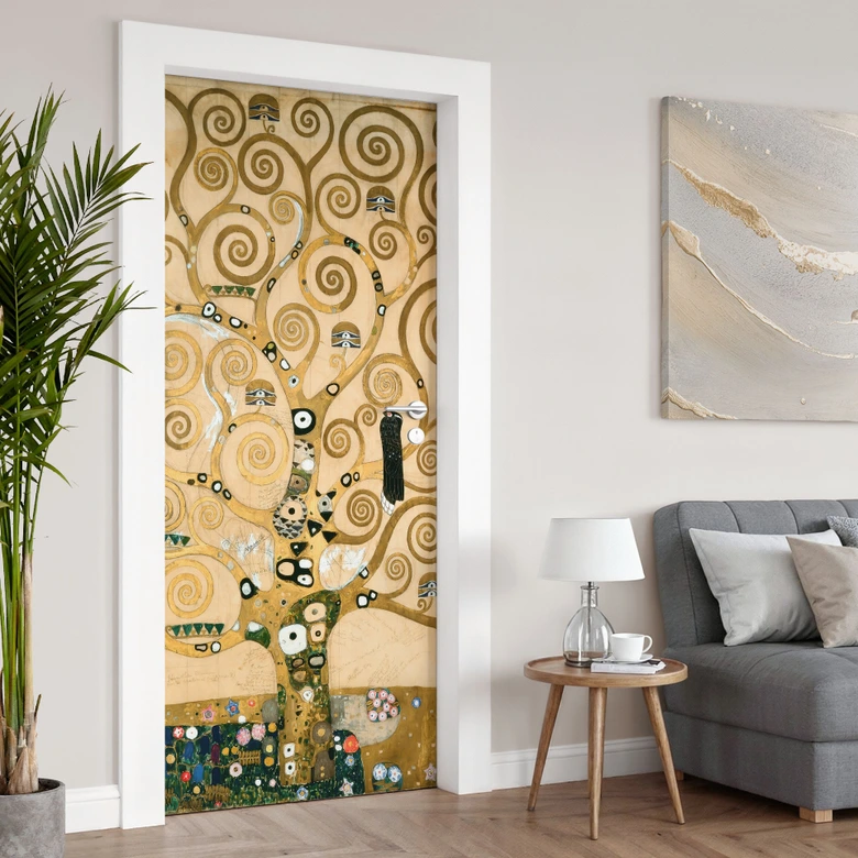 Türfolie Der Lebensbaum - Klimt - Selbstklebende Türdeko 
