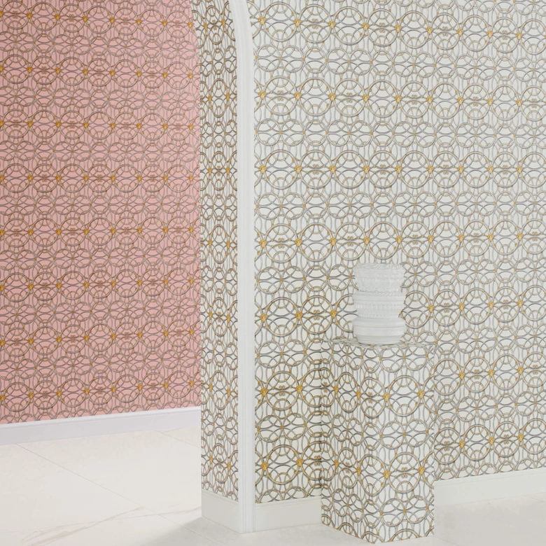 Versace Papier peint de designer -  argent, or 