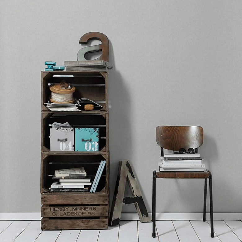 A.S. Création Vliestapete Premium Wall Unitapete einfarbig grau, metallic 