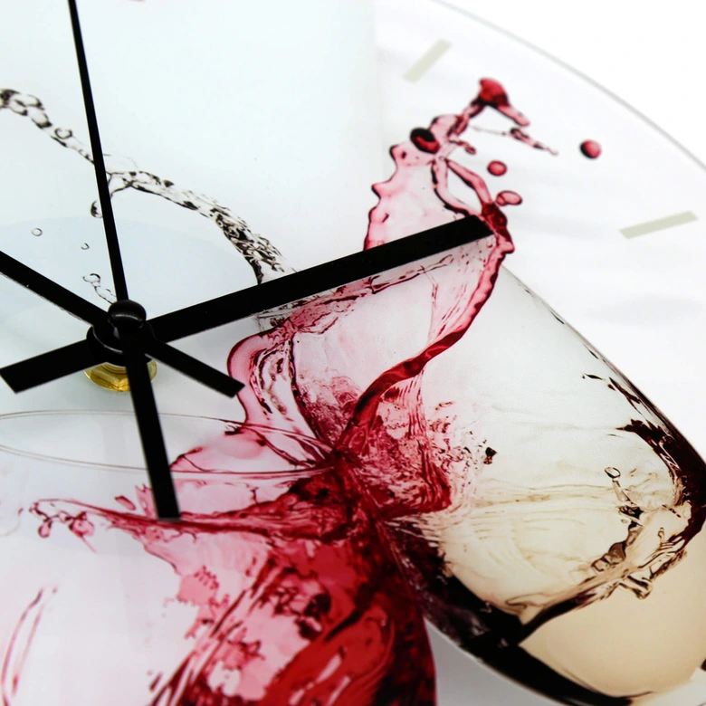 Orologio in vetro - Bicchieri di vino 