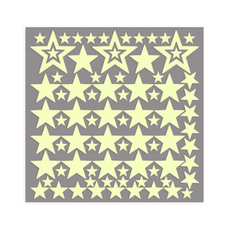 Sticker mural - Paradis pour les rêveurs + étoiles fluorescentes 