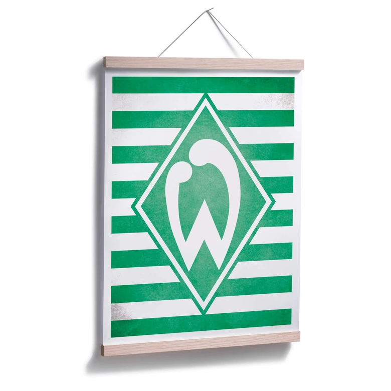 Poster Werder Bremen Logo Streifen 
